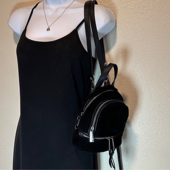 Michael Kors Rhea Zip Mini Shearling Backpack - Picture 1 of 14
